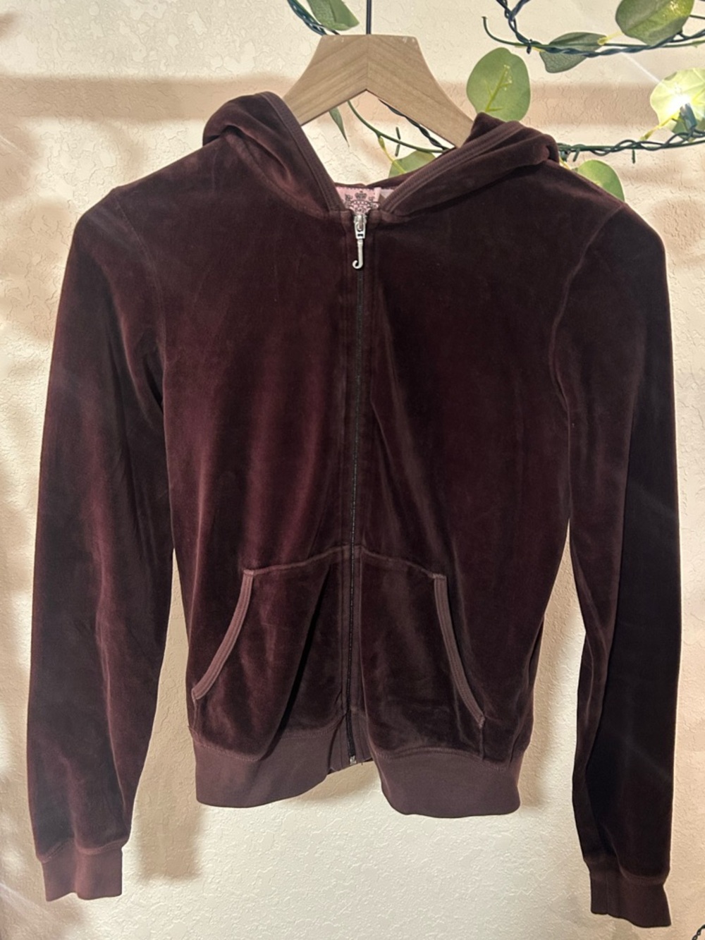 Juicy Couture Wrap You Up In My Love Zip Hoodie Y2K Medium